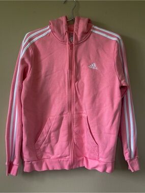 Adidas Women’s Pink Zip-Up Hoodie Jacket